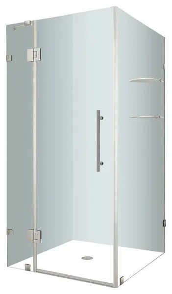 Aston Avalux GS 34"x34"x72" Completely Frameless Shower Enclosure, Stainless