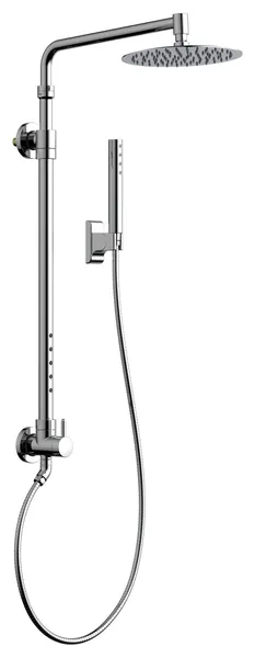 Atlantis 10-in Rain Showerhead Shower with 5-Body Jets and Handshower, Chrome, 1.8gpm