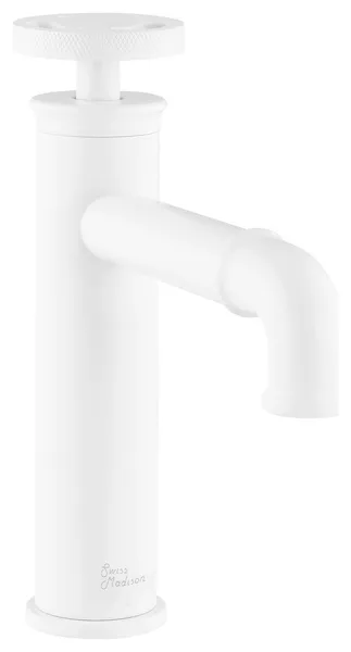 Avallon Single Hole, Single-Handle Wheel, Bathroom Faucet in Matte White