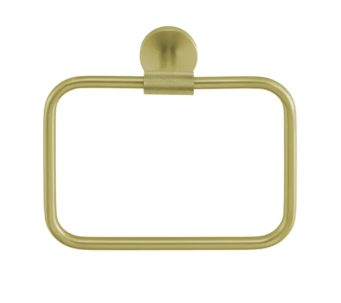Avallon Towel Ring, Brushed Gold