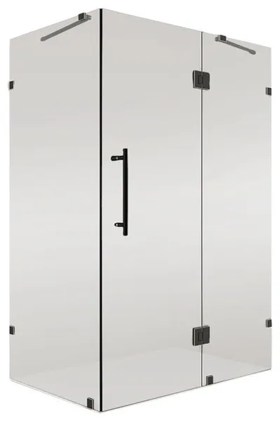 Avalux 39"x30"x72" Completely Frameless Shower Enclosure, Oil Rubbed Bronze