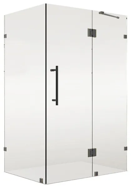 Avalux GS 33"x36"x72" Completely Frameless Shower Enclosure + Shelves, ORB