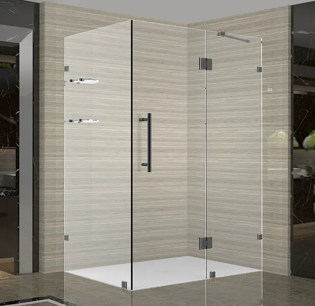 Avalux GS 42"x32"x72" Completely Frameless Shower Enclosure + Shelves, ORB