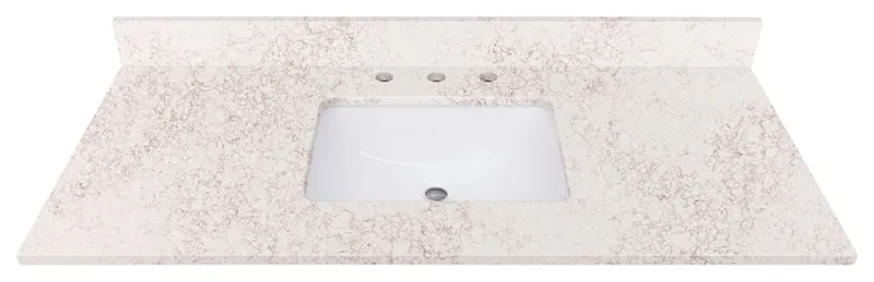 Avanity QUT43-RS 43" Quartz Vanity Top - White / Copper