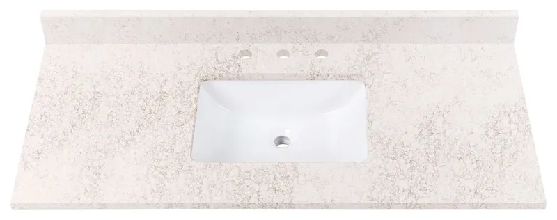 Avanity QUT49-RS 49" Quartz Vanity Top - White / Copper