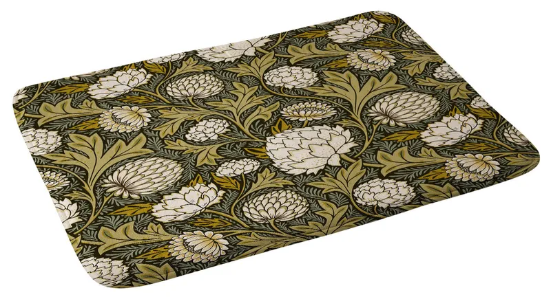 Avenie Countryside Garden Floral II Memory Foam Bath Mat 24x36"