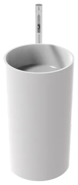 Badeloft Stone Resin Freestanding Sink, Matte White
