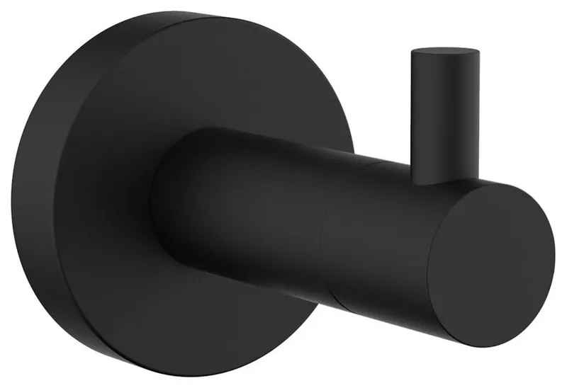 Bagno Nera Stainless Steel Robe Hook, Matte Black