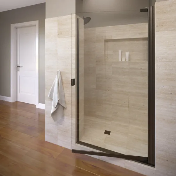 Basco 3600-4CL Armon 66"H x 31-3/4"W Hinged Semi Frameless Shower - Oil Rubbed