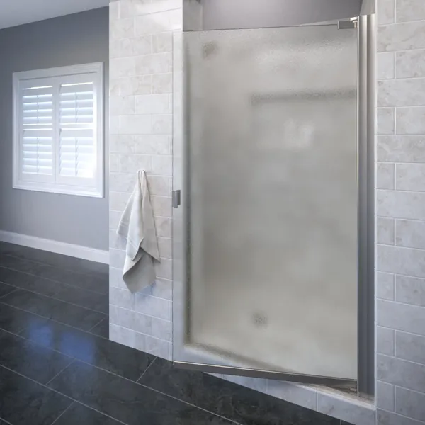 Basco 3600-8OB Armon 66"H x 35-5/8"W Hinged Semi Frameless Shower - Brushed