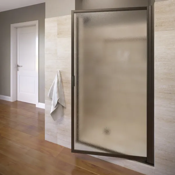 Basco A001-9OB Sopora 63-1/2"H x 34-7/8"W Hinged Framed Shower - Oil Rubbed
