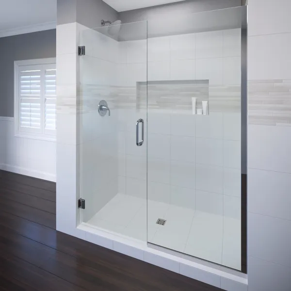 Basco CELA-935-59-76CL Celesta 76"H x 59"W Pivot Frameless Shower - Chrome