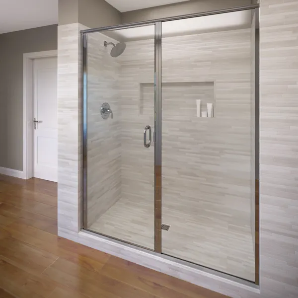 Basco INFH35A5968XP Infinity 68-5/8"H x 59"W Hinged Framed Shower - Chrome
