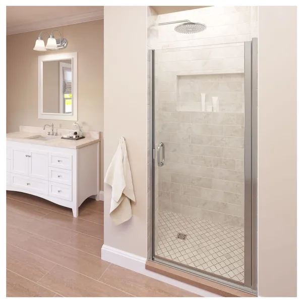 Basco INFN00A3376XP Infinity 76"H x 33"W Hinged Framed Shower - Chrome