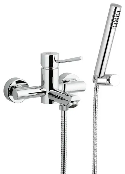Bath and Shower Mixer With Hand Shower and Bracket, Chrome