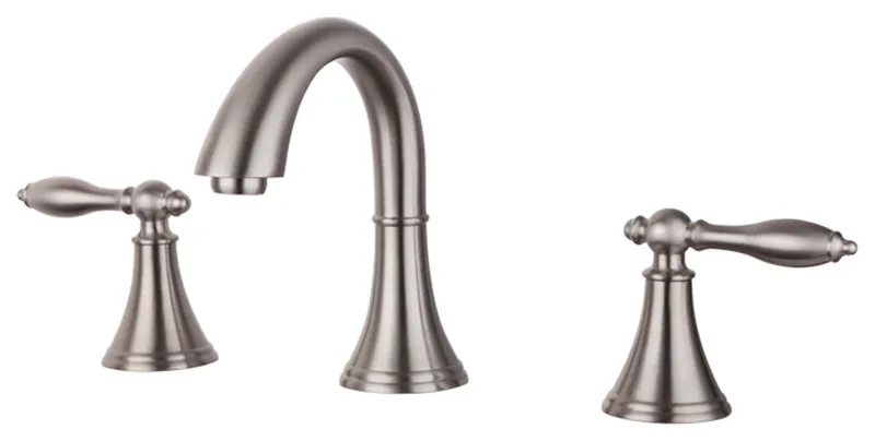 Bath Faucet Wide Spread Lavatory Faucet Brush Nickel