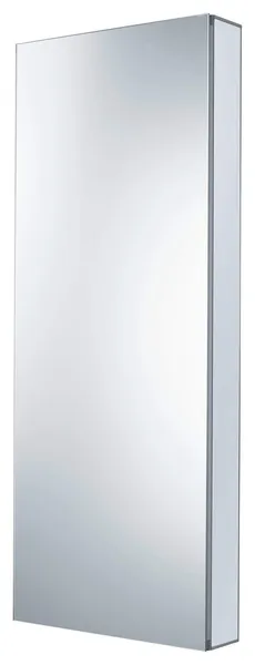 Bathroom Medicine Cabinet, Aluminum, Recessed/Surface Mount, 15"x40"