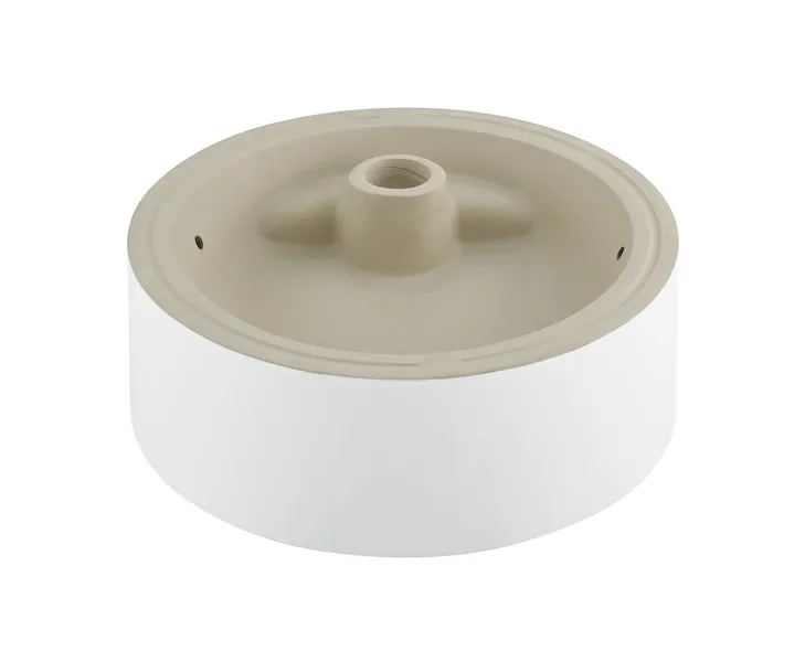 Beau 16.5" Round Vessel Bathroom Sink, Glossy White