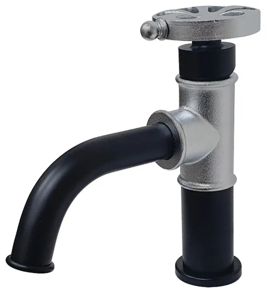 Belknap Single-Handle Bathroom Faucet With Push Pop-Up, Matte Black/Chrome