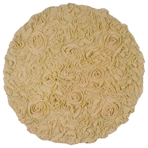 Bell Flower Collection Tufted Non-Slip Bath Rugs, 30" Round, Yellow