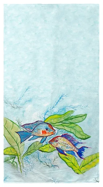 Betsy Drake Pair of Fish Beach Towel
