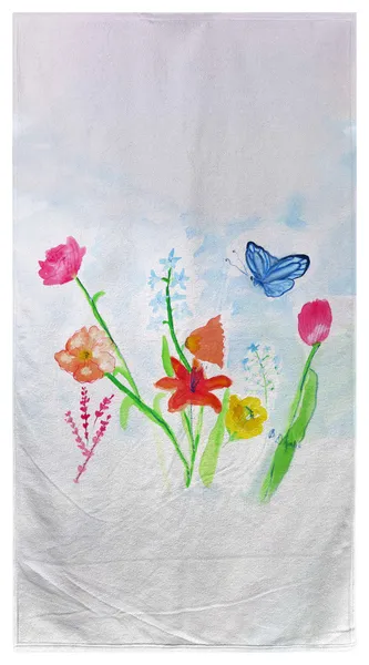 Betsy Drake Pastel Garden Beach Towel