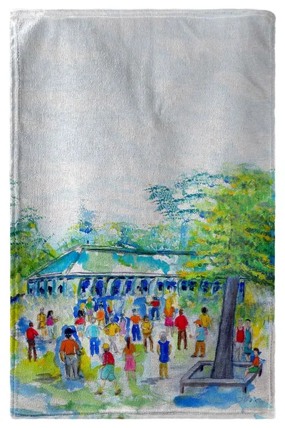 Betsy Drake Pavilion Crowd Beach Towel