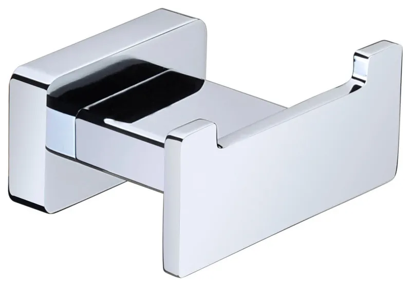 Beverly Wall Mounted Solid Brass Double Robe Hook in Polished Chrome