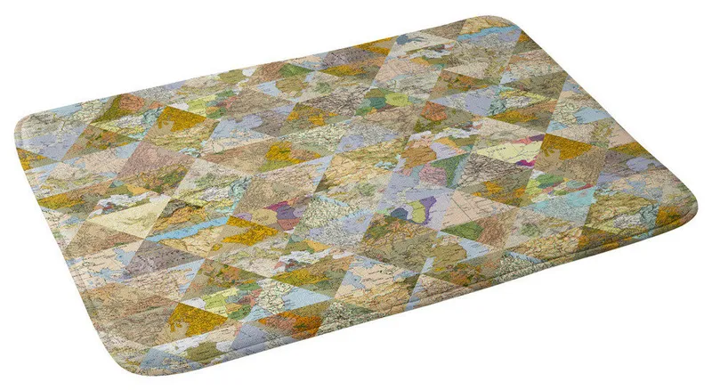 Bianca Green Lost And Found Memory Foam Bath Mat, 17"x24"