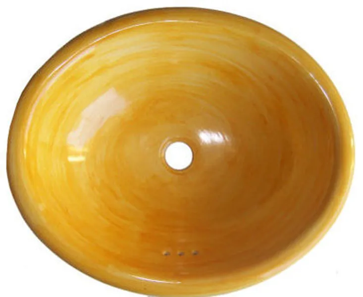 Big Washed Mango Talavera Ceramic Sink