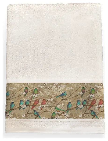 Birds and Blossoms Bath Towel