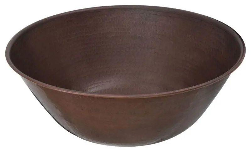 Black Copper Beech Round Hancrafted Copper Sink