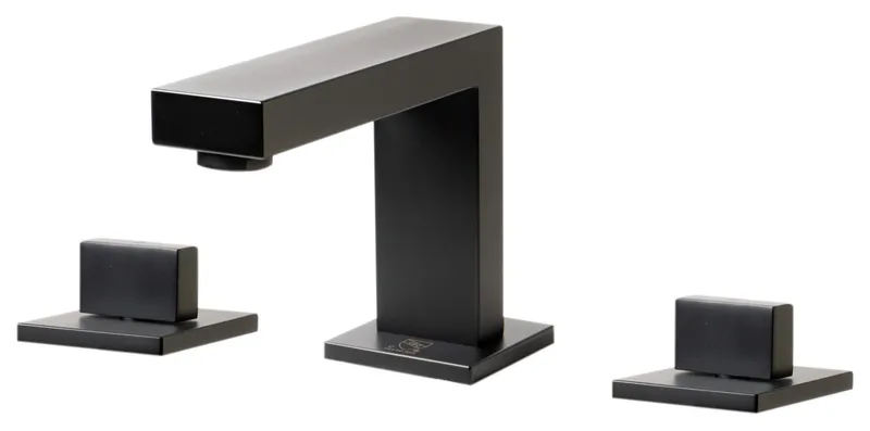 Black Matte Widespread Modern Bathroom Faucet