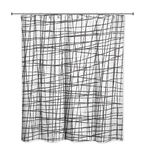 Black Scratch Shower Curtain