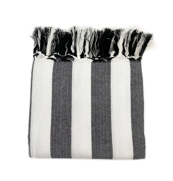 Black & White Handwoven Turkish Towel