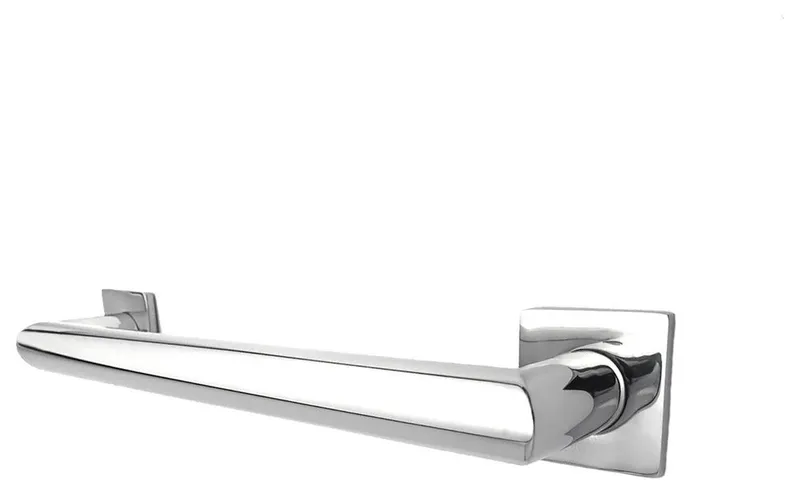 Blended Stainless Steel Mitered Grab Bar, 16", Bright Polished