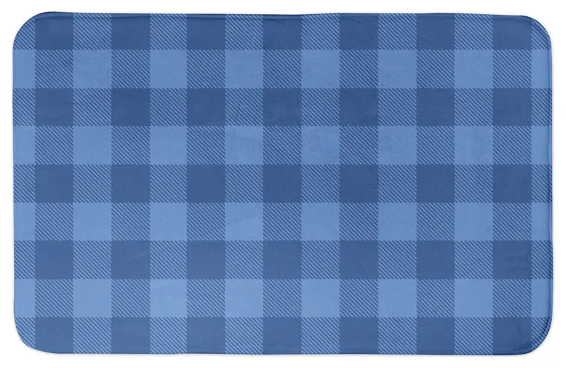 Blue Buffalo Check 34x21 Bath Mat