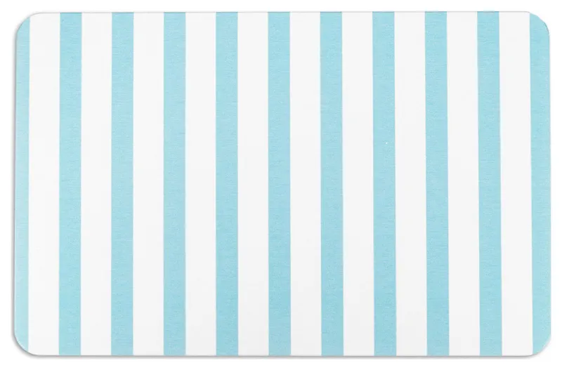 Blue Stripe White Stone Non Slip Bath Mat