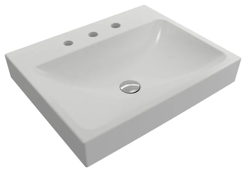 BOCCHI 1077-002-0127 Scala Arch 23.75 Inch 3-Hole Wall-Mounted Fireclay Sink