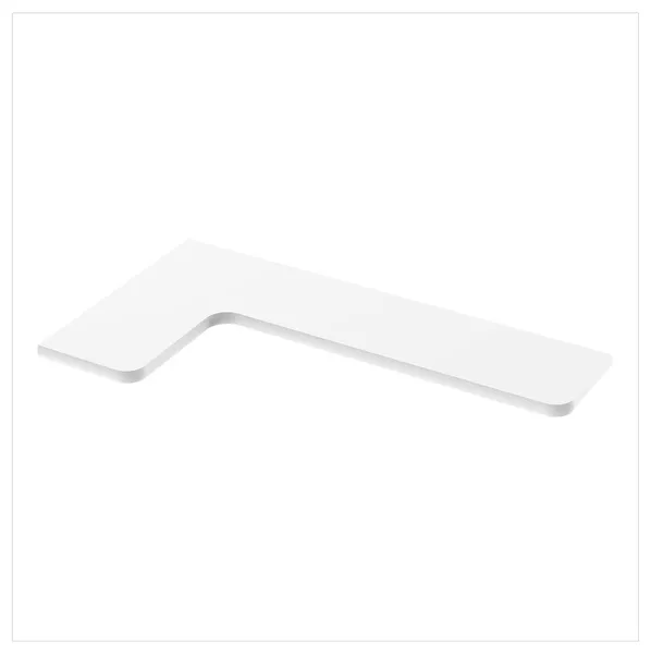 Boundless L-Shaped Corner Shelf Super White Bathroom Shower, None