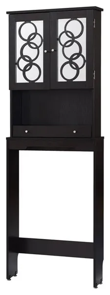 Bowery Hill Wood Bathroom Space Saving Cabinet in Cappuccino