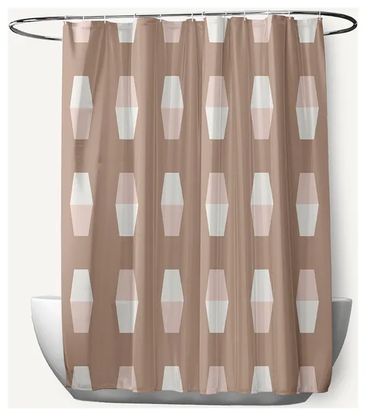 Bowling Pins Mauve 70" w x 73" h Shower Curtain