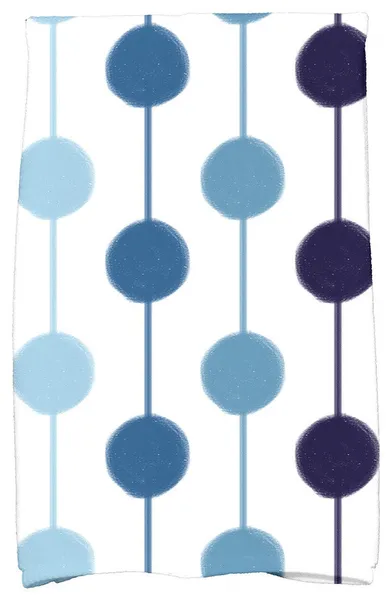 Brady Beads, Stripe Print Hand Towel, Navy Blue