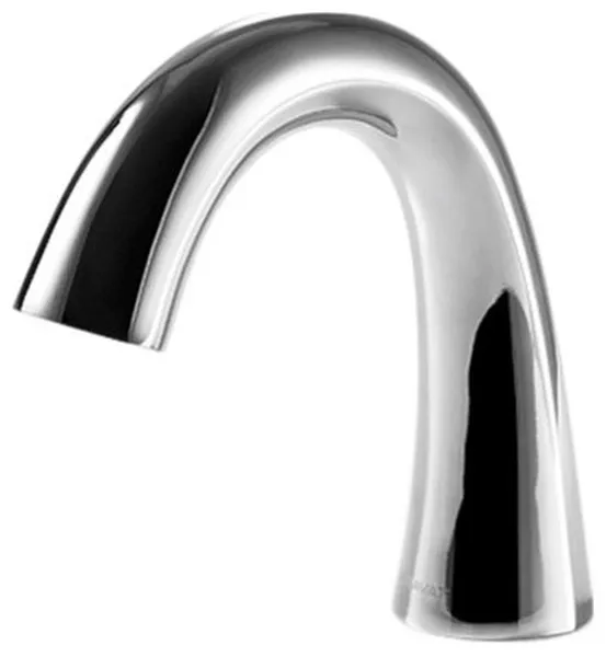 Bravat Commercial Application Electronic Sensor Shine Chrome Curve Deck Faucet