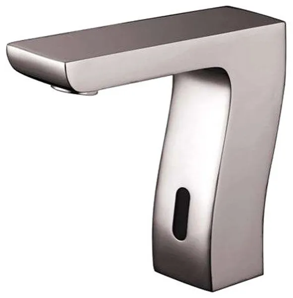 Bravat Commercial Automatic Brushed Nickel Hands Free Sensor Faucet