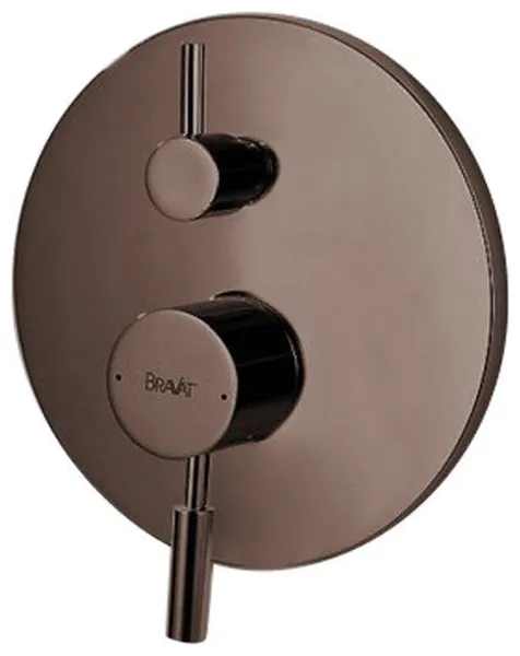 Bravat Light Oil Rubbed Bronze Shower Valve Mixer 2-Way Concealed Wall Mounted