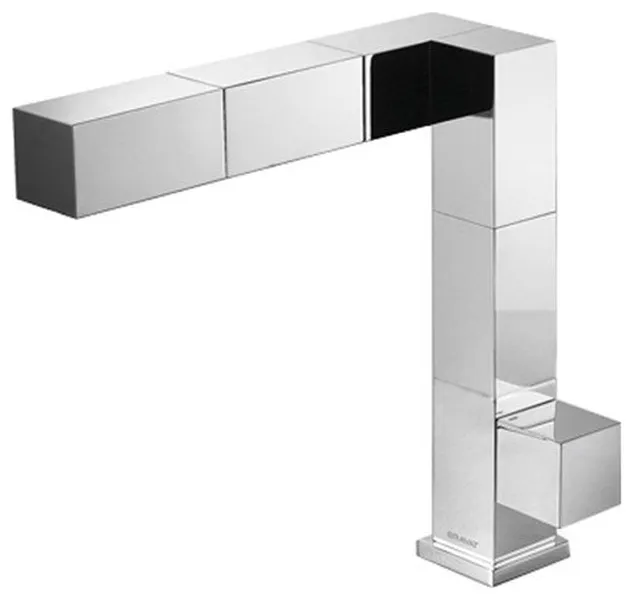 Bravat Stylish Square Adjustable Chrome Deck Mount Faucet