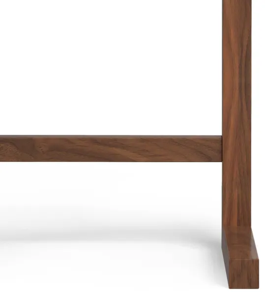 Bray Solid Acacia Wood Bath Towel and Blanket Ladder Shelf, Natural Walnut