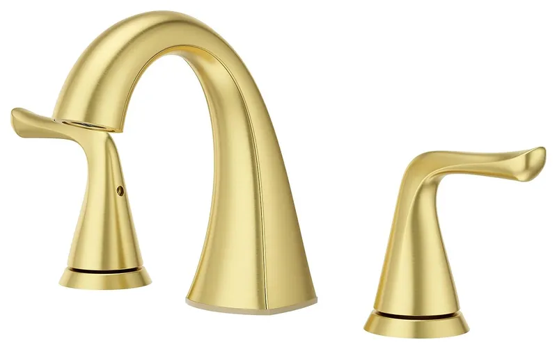 Brushed Gold 3 Hole Bathroom Faucet with TiteSeal Install and Push & Seal Drain