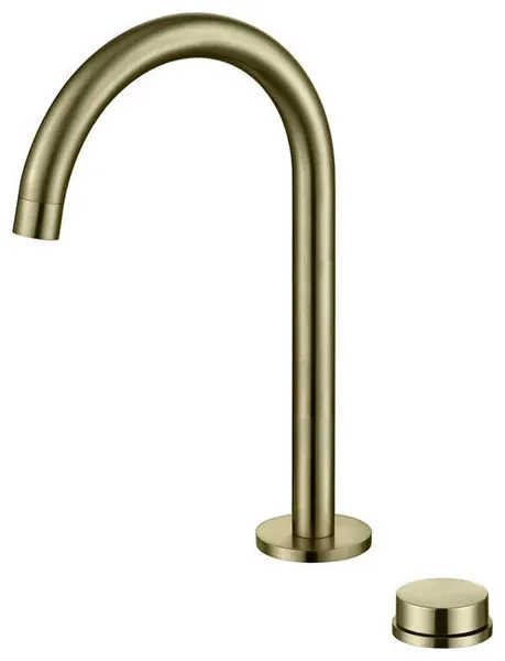 Brushed Gold Solid Brass Bathroom Sink Faucet